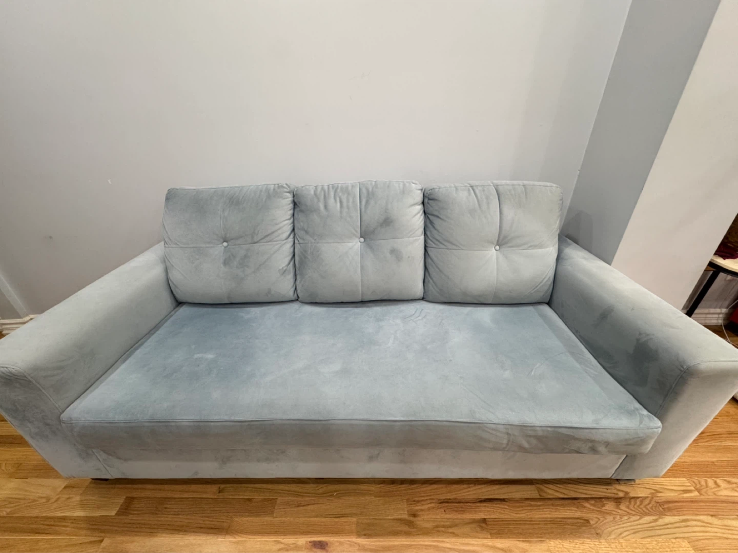 Light Blue Velvet Sofa
