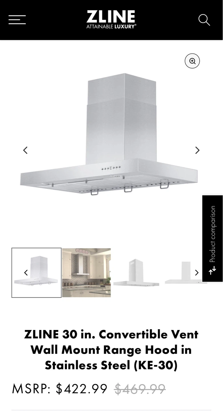 ZLINE 30 in. Convertible Vent