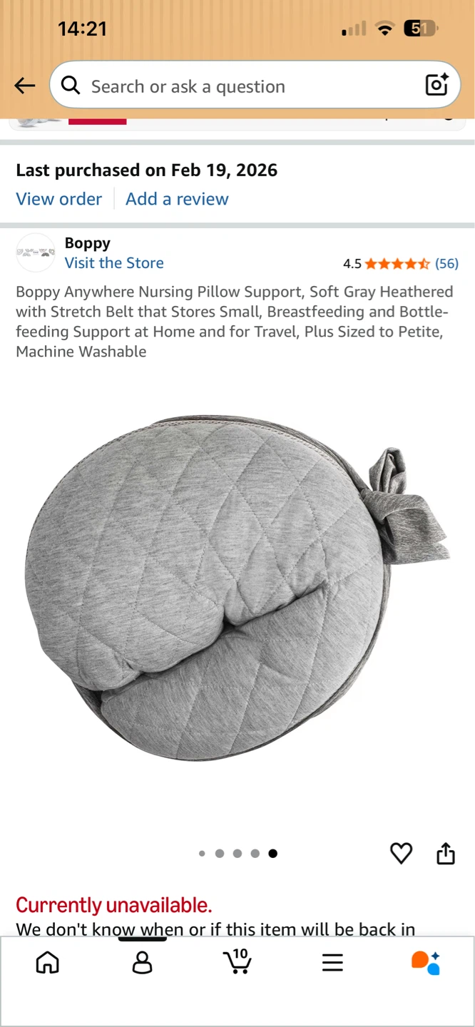 Boppy Anywhere Nursing Pillow Support - Soft Gray Heathered - photo 3