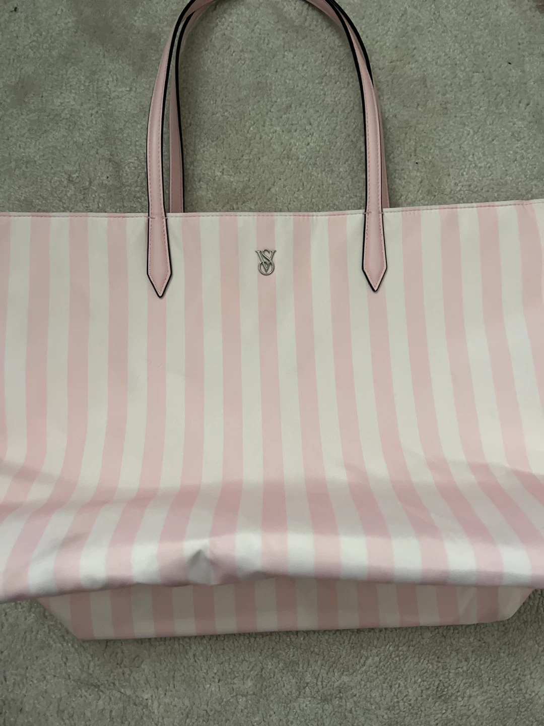 Victoria's Secret Pink Stripe Tote Bag