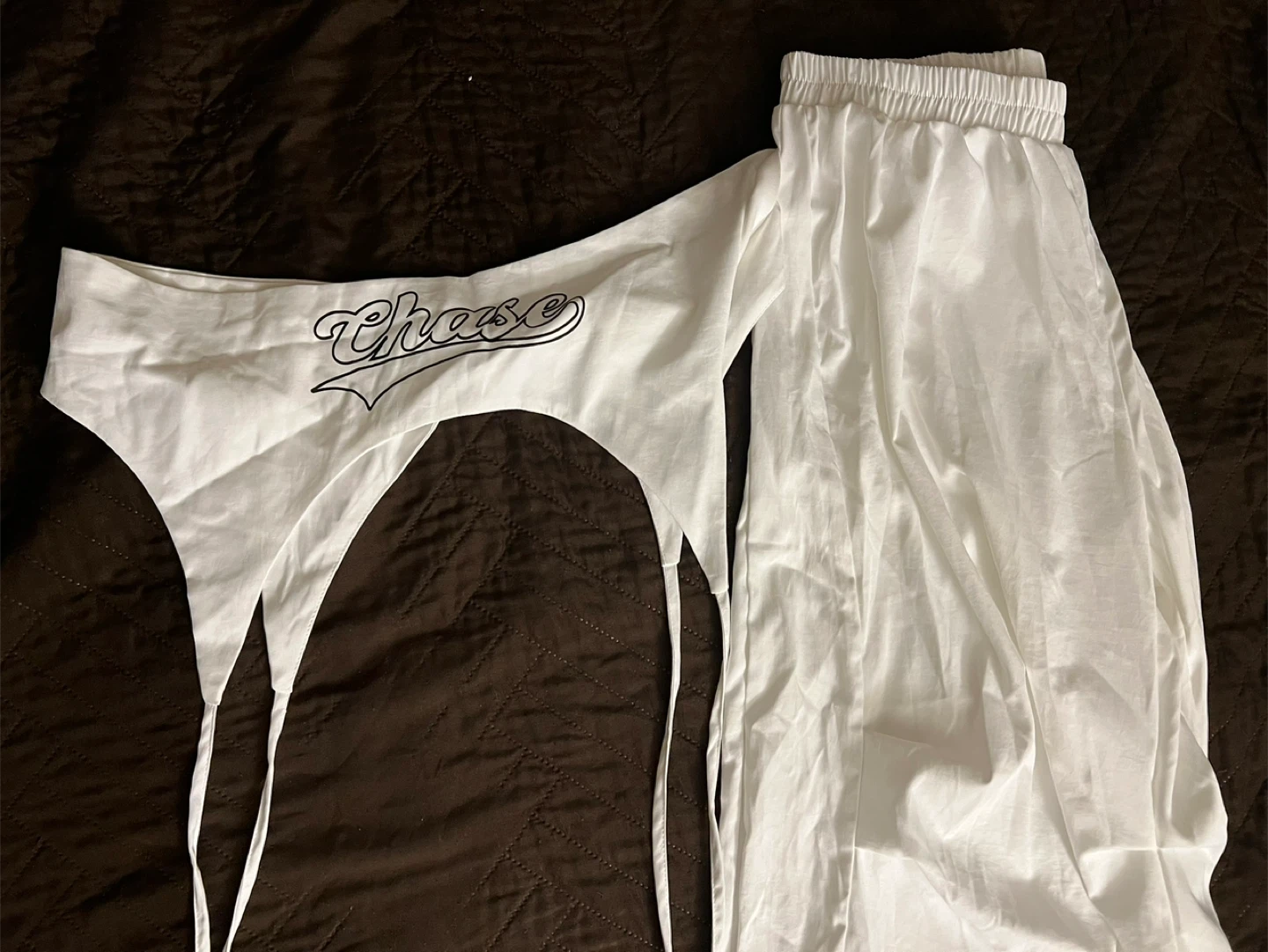 White Chase Wide Leg Pants - photo 5
