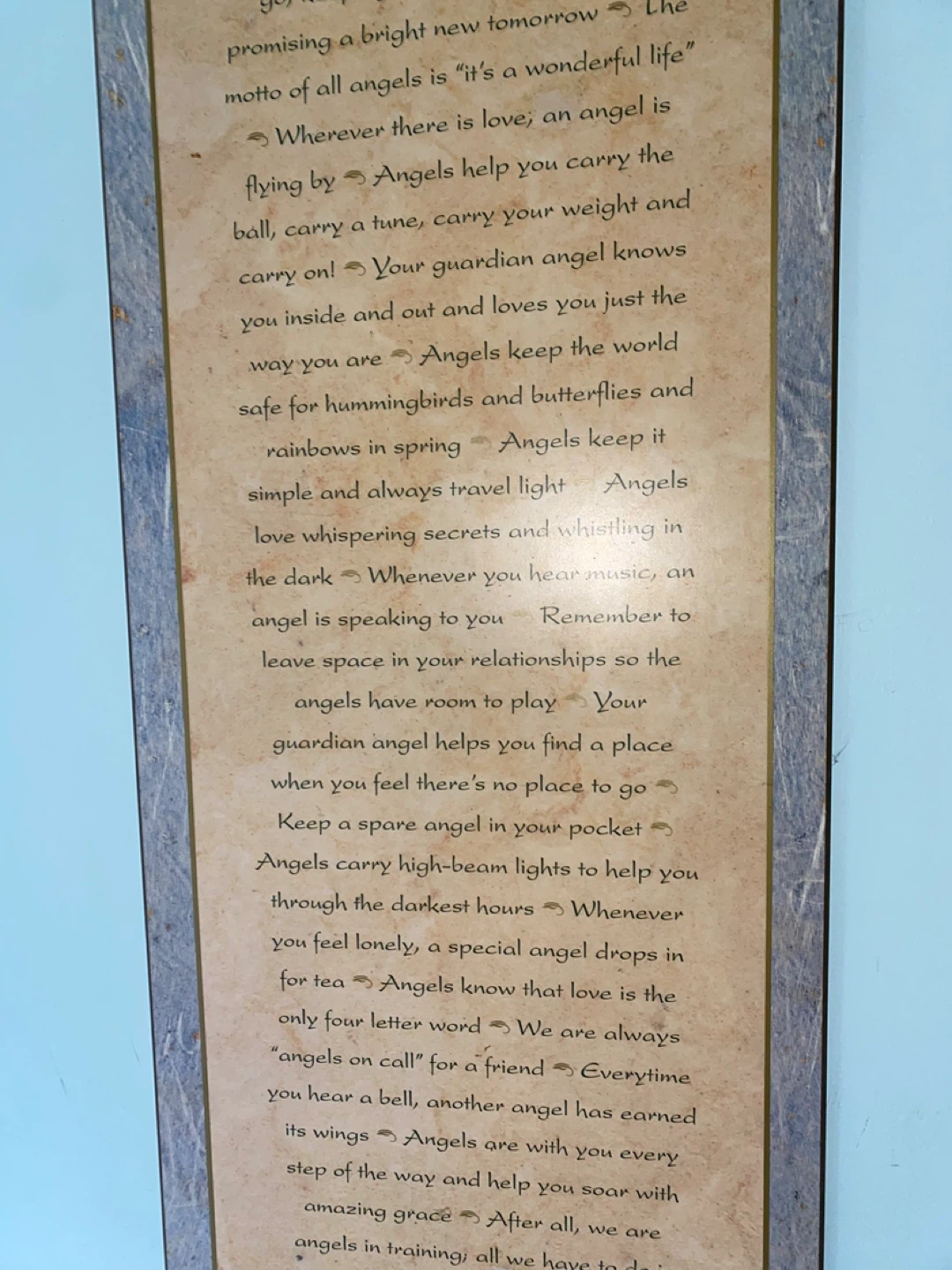 Angels poem wall hanging - photo 4
