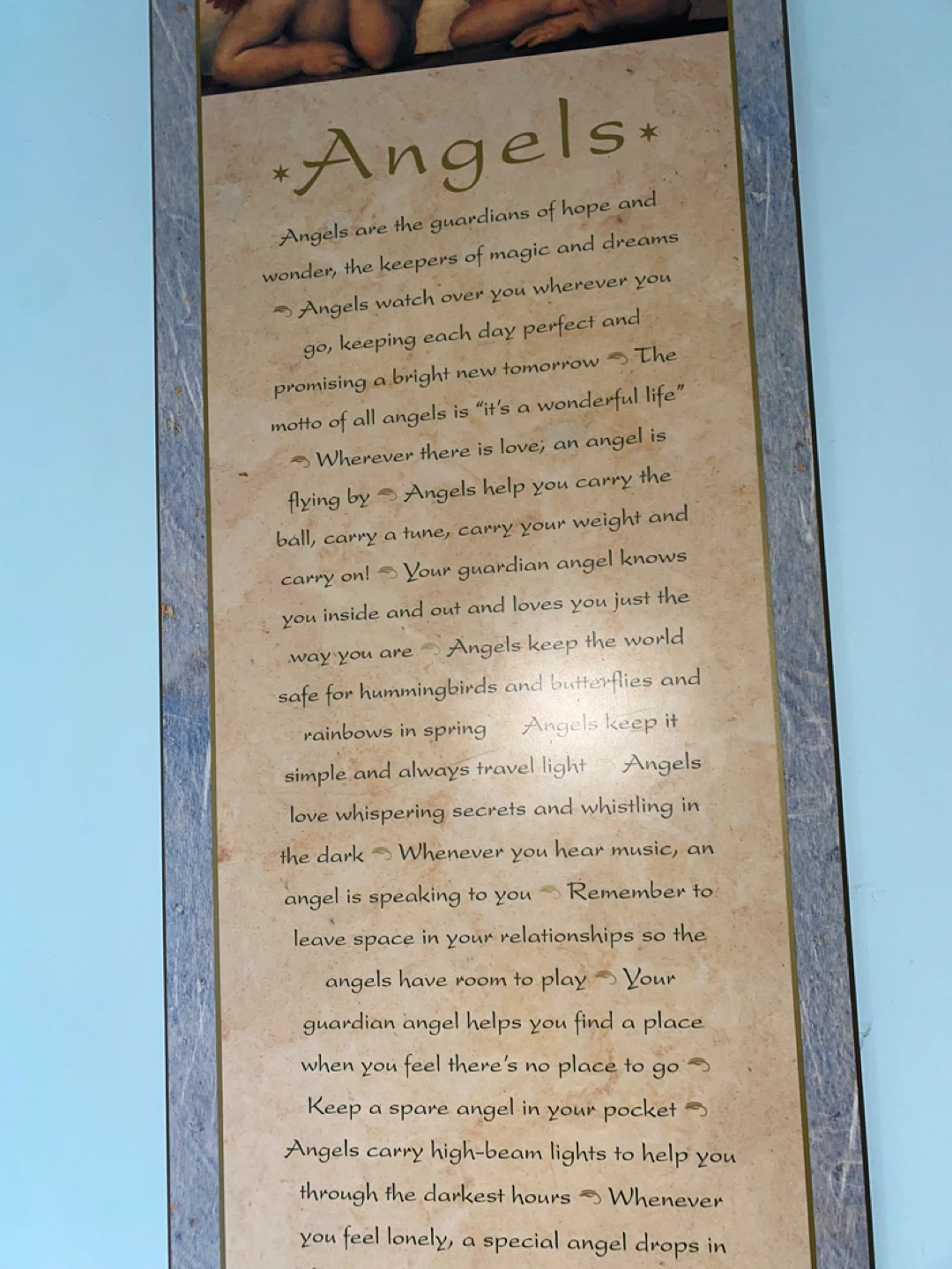 Angels poem wall hanging - photo 5