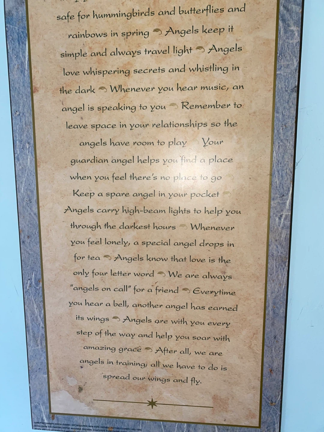 Angels poem wall hanging - photo 3
