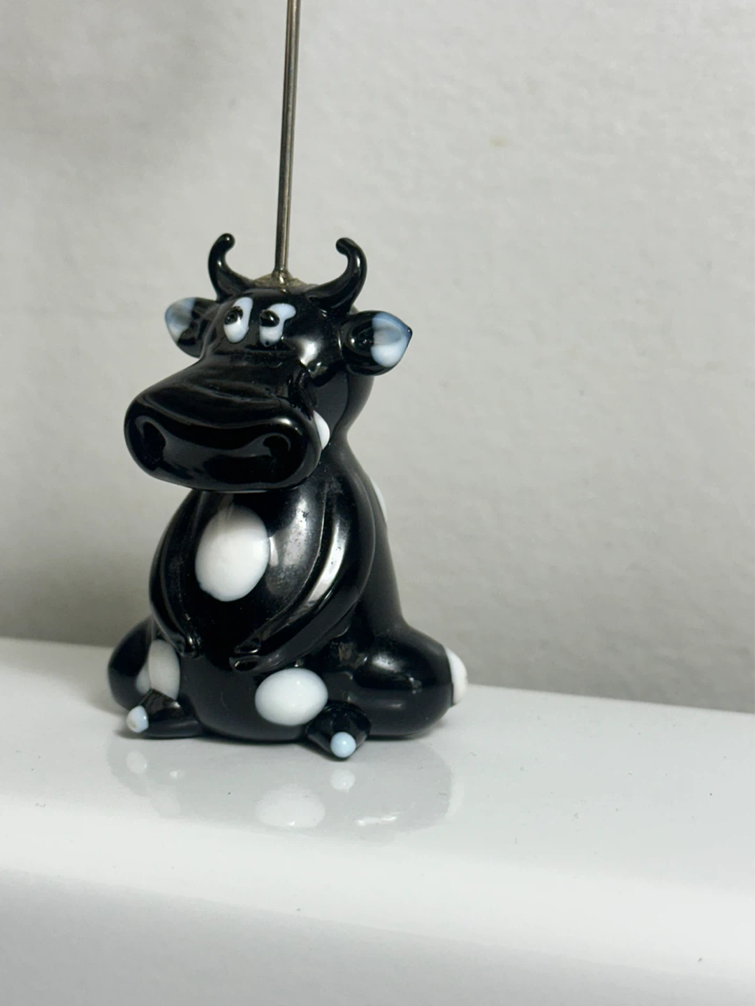 Art glass cow note holder - photo 3