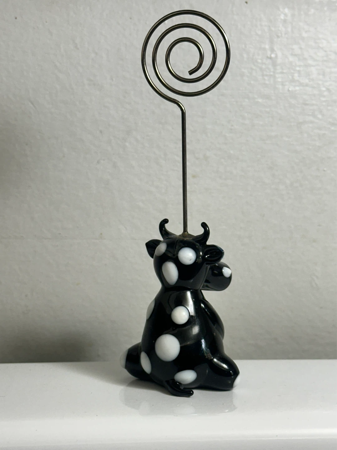 Art glass cow note holder - photo 4