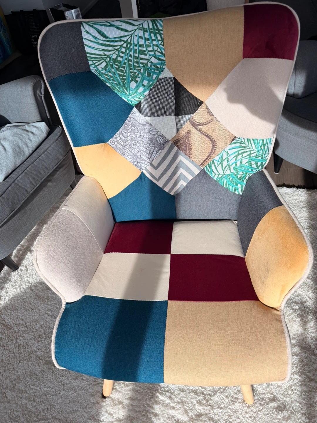 Heidegard Patchwork Accent Armchair (Wayfair)