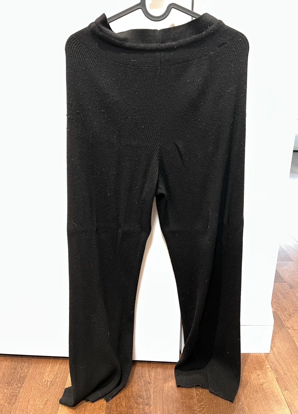 UNIQLO Washable Knit Ribbed Pants - Black, Women's Medium - photo 5