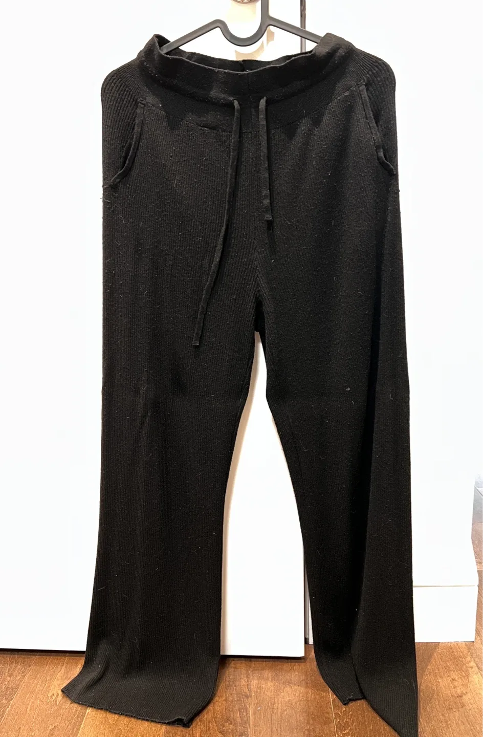 UNIQLO Washable Knit Ribbed Pants - Black, Women's Medium - photo 4