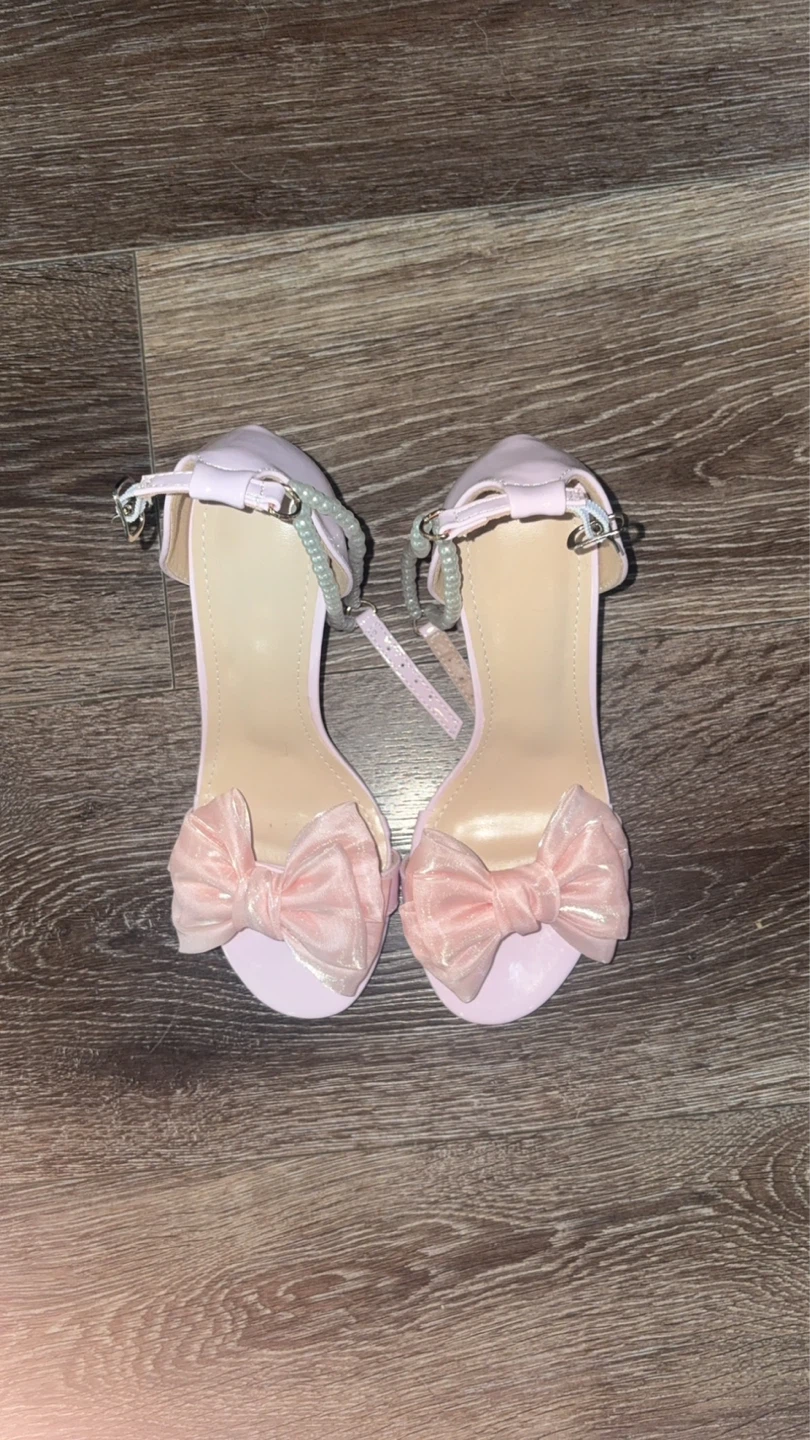 Pink Bow Heels
