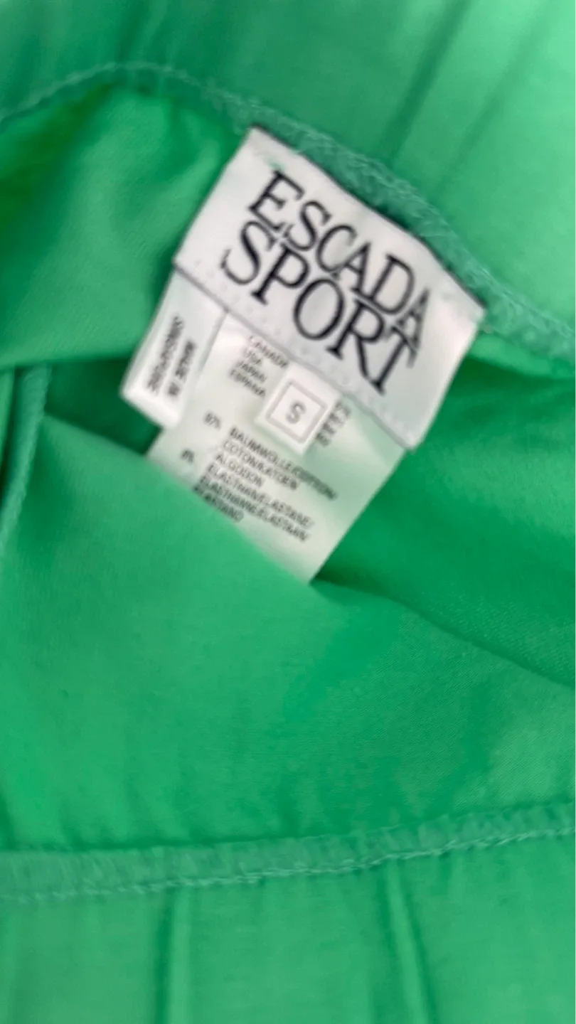 Escada Sport Green Cotton Blend Leggings Size S - photo 2
