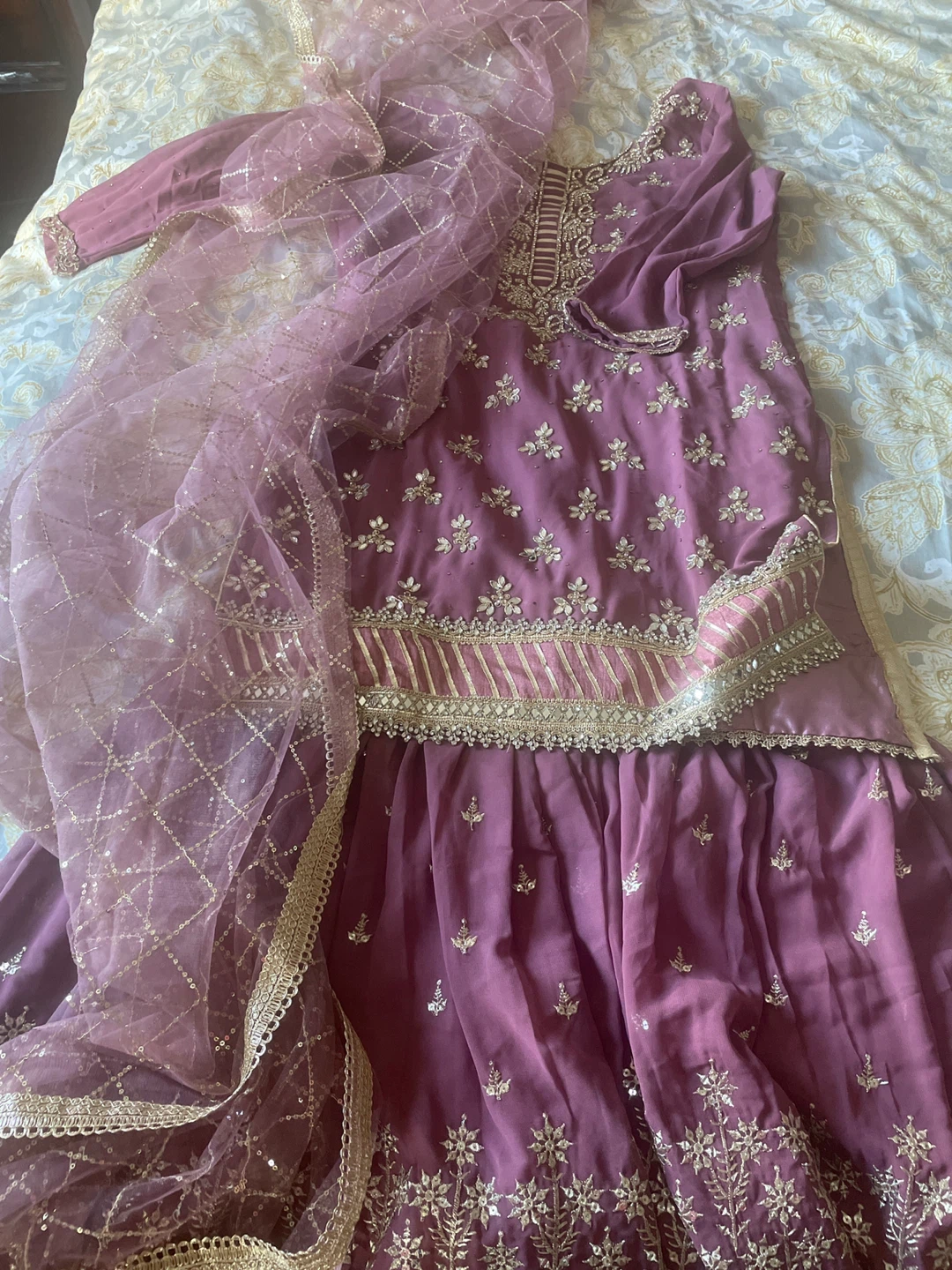 Embroidered Kameez Shalwar Dupatta Set - photo 2