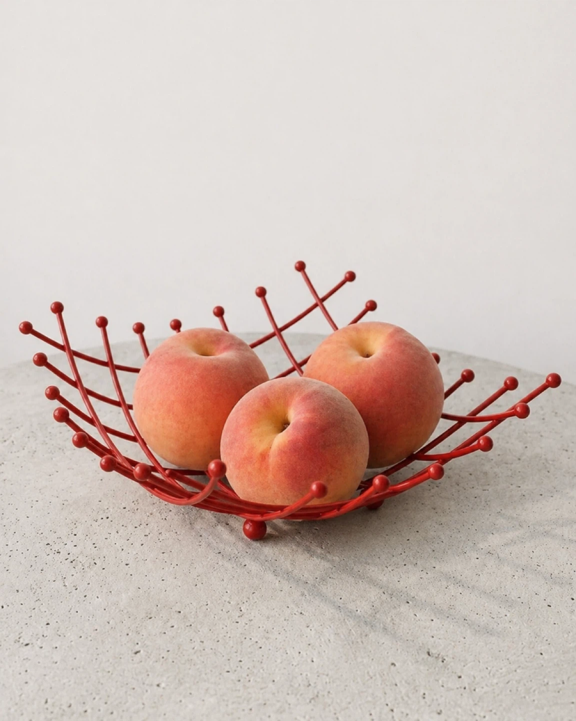Vintage Red Wire Fruit Bowl