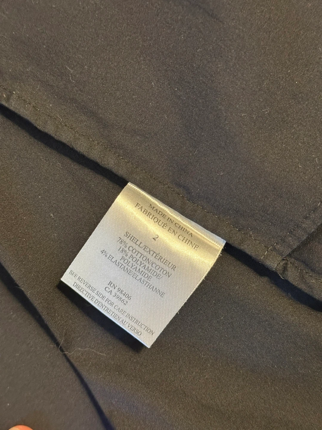 Theory Black Cotton Blend Shirt Dress Size 2 - photo 3