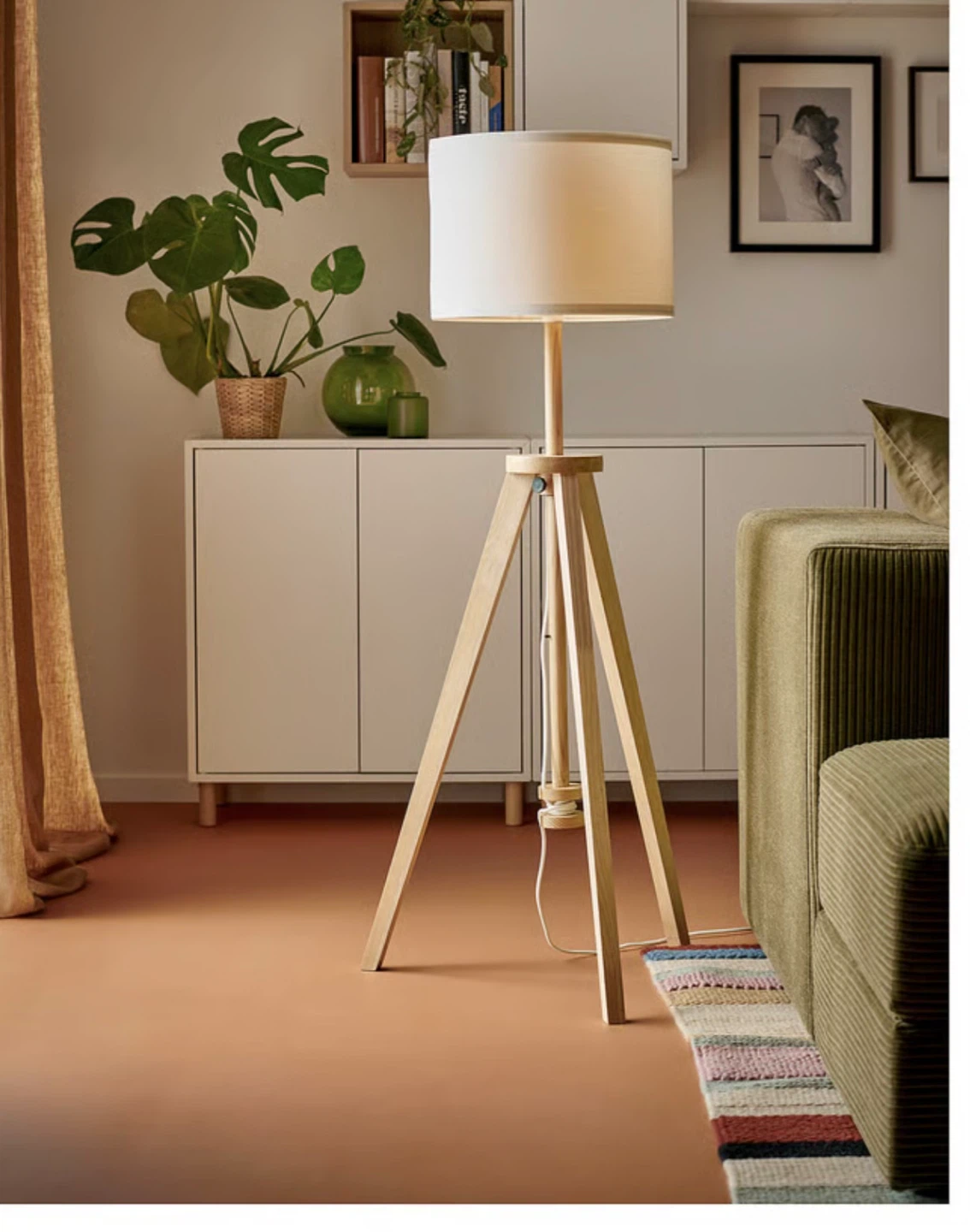 IKEA LAUTERS Floor Lamp - Ash/White