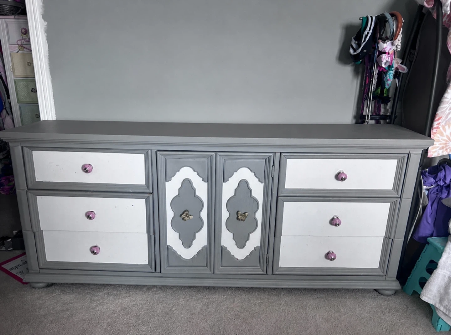 Solid wood dresser and armoire