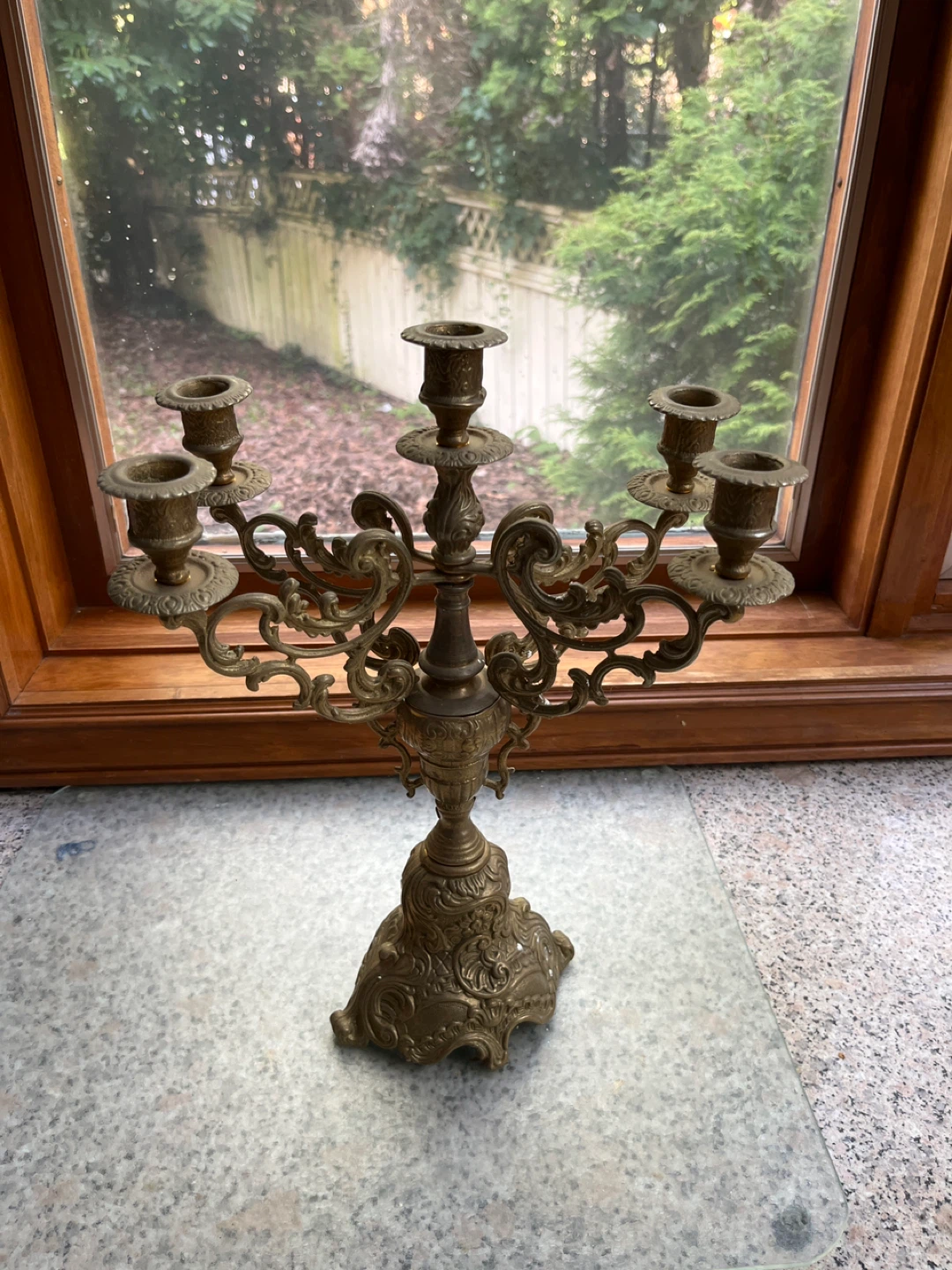 Ornate Candelabra - Brass