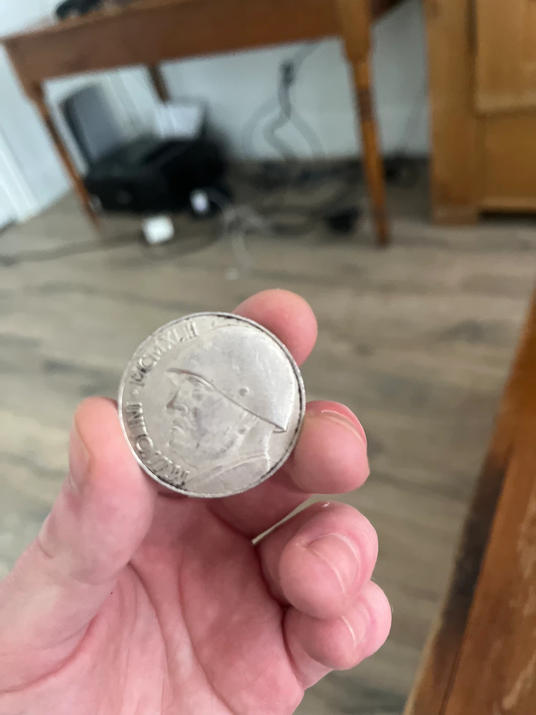 1942 Mussolini Italian 20 Lira Coin - photo 2