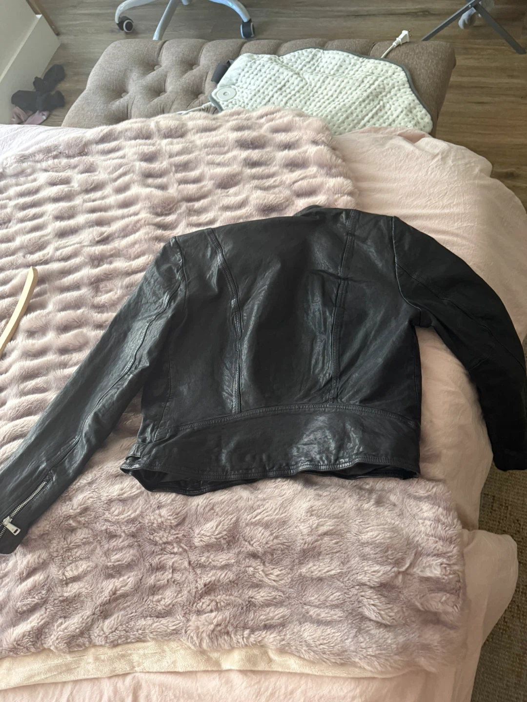 Ralph Lauren Burnished Leather Moto Jacket – Size 4 – Brand New - photo 4
