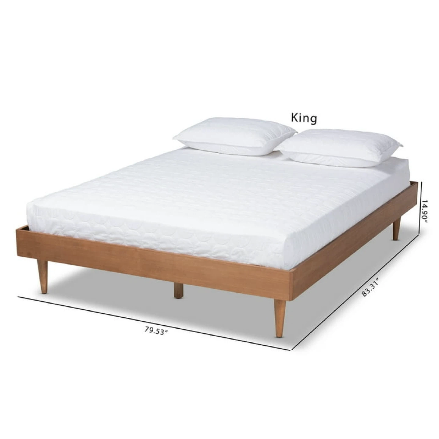 New King Size Desi Artisanal Wood Mid Century Modern Bed - photo 2