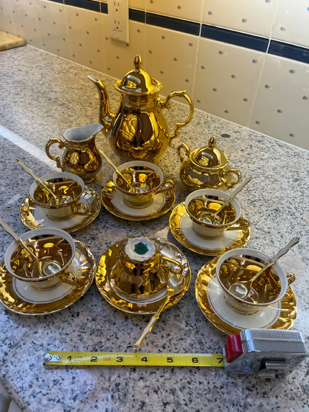 Bavaria Germany 24 Kt Gold Tea Set - photo 3