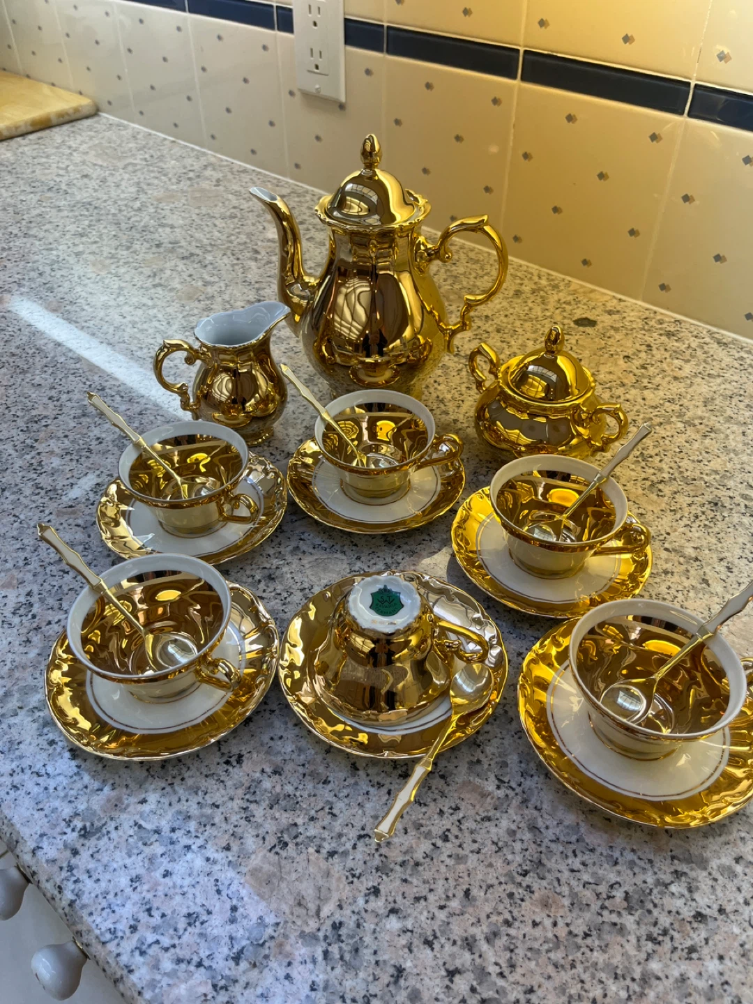Bavaria Germany 24 Kt Gold Tea Set