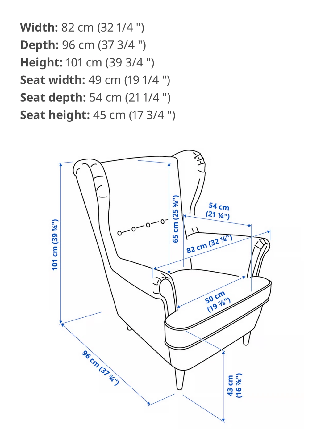 STRANDMON IKEA Armchair - photo 4