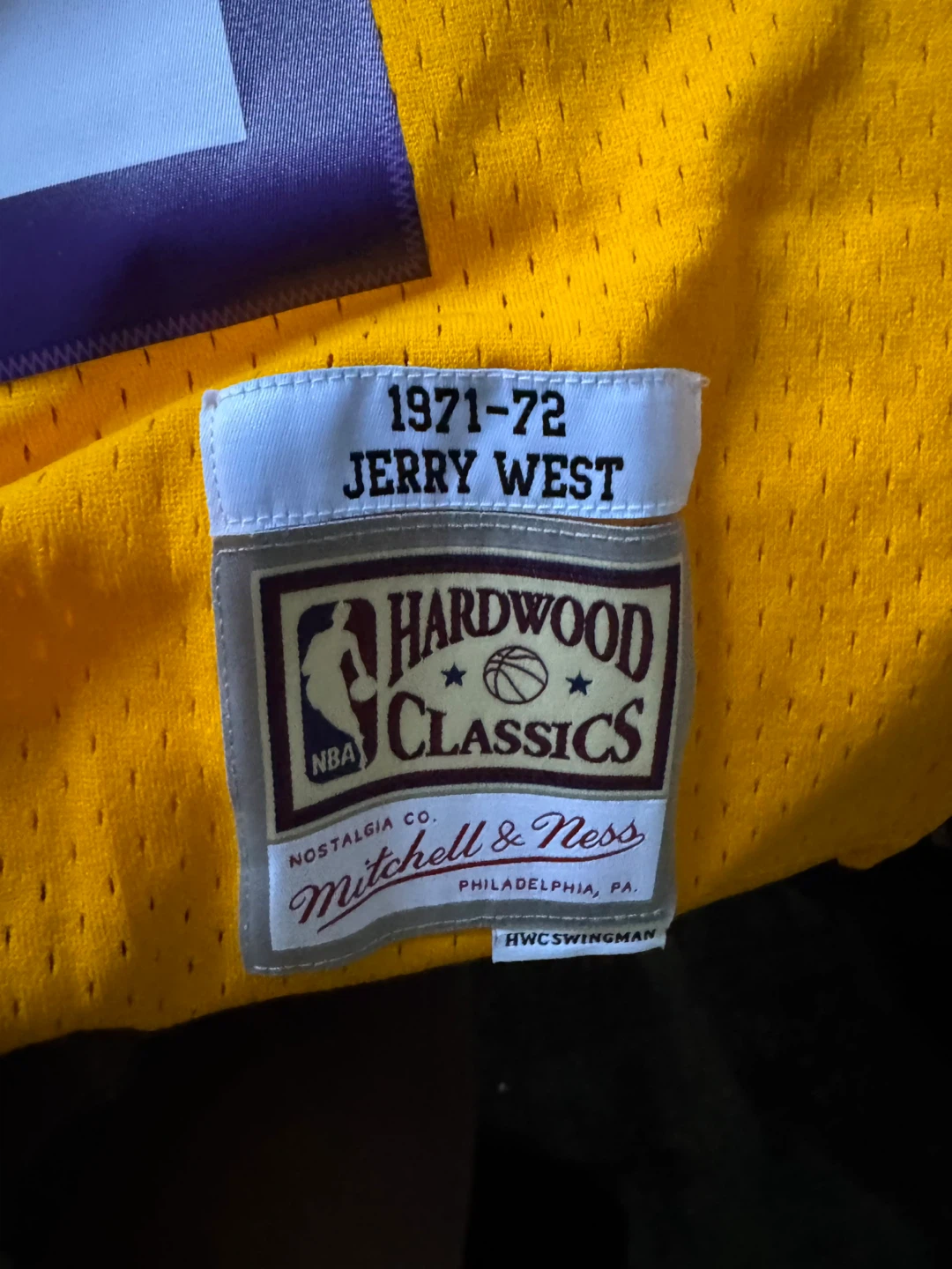 Mitchell & Ness Lakers Hardwood Classics Jerry West #44 Jersey - photo 4