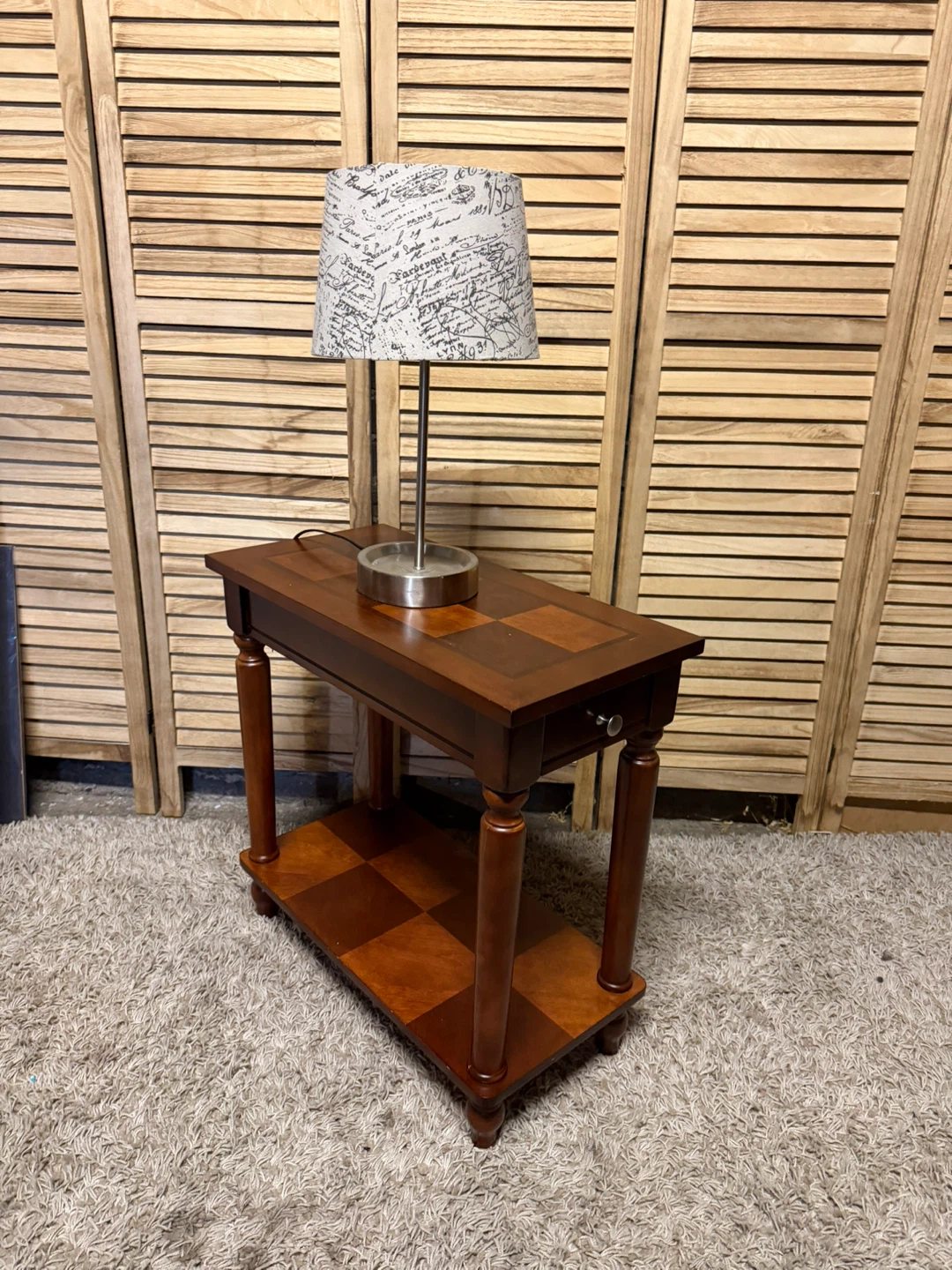 Wooden End Table - photo 2