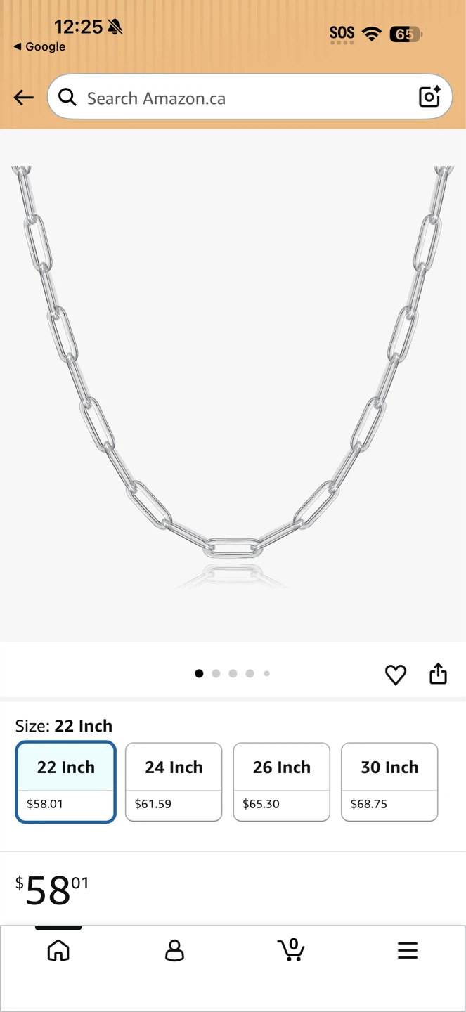 Sterling Silver 5mm Paperclip Chain Necklace - 22 Inch - photo 3