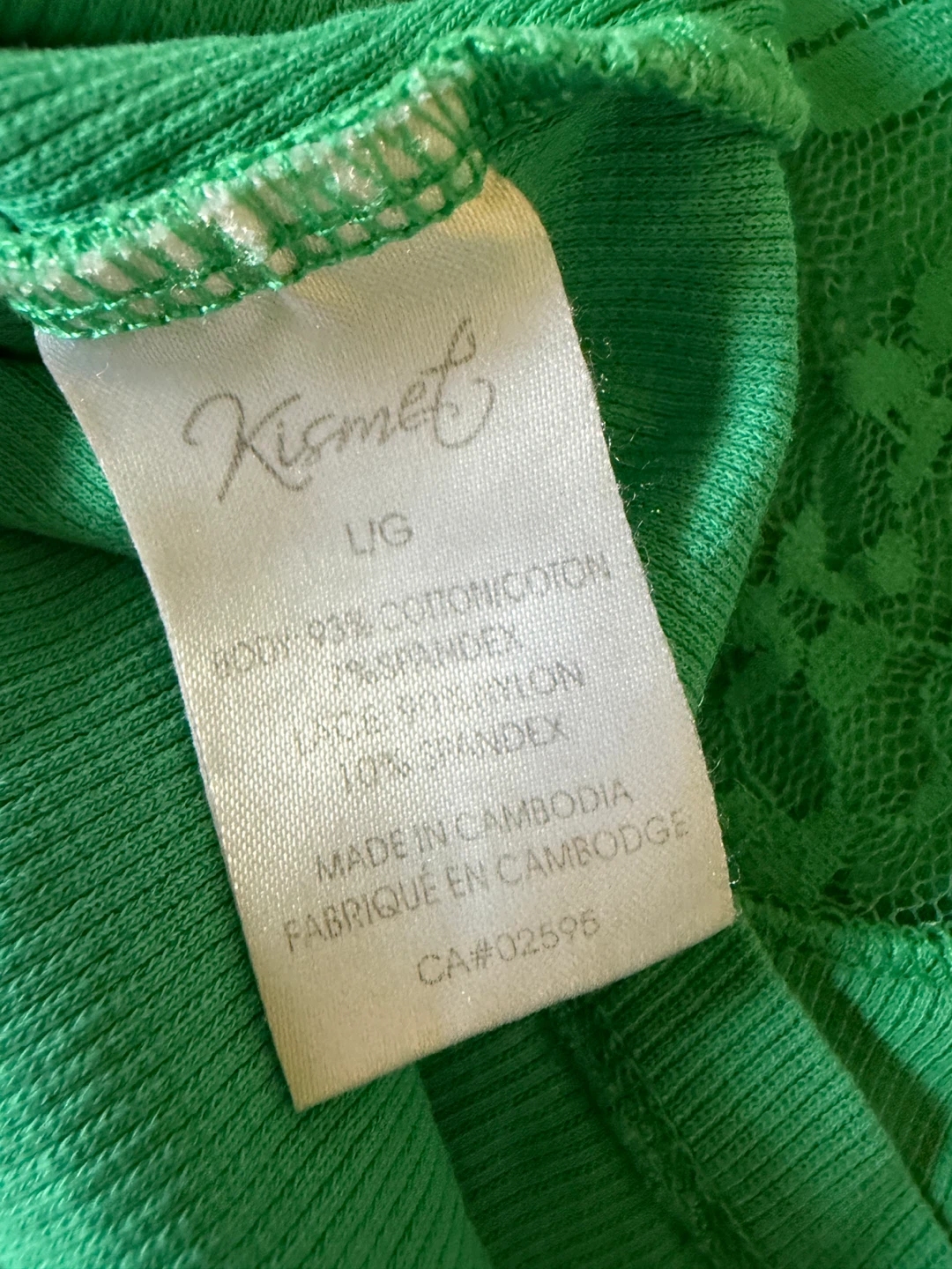Kismet Green  Lace Back Tank Top L/G - photo 4