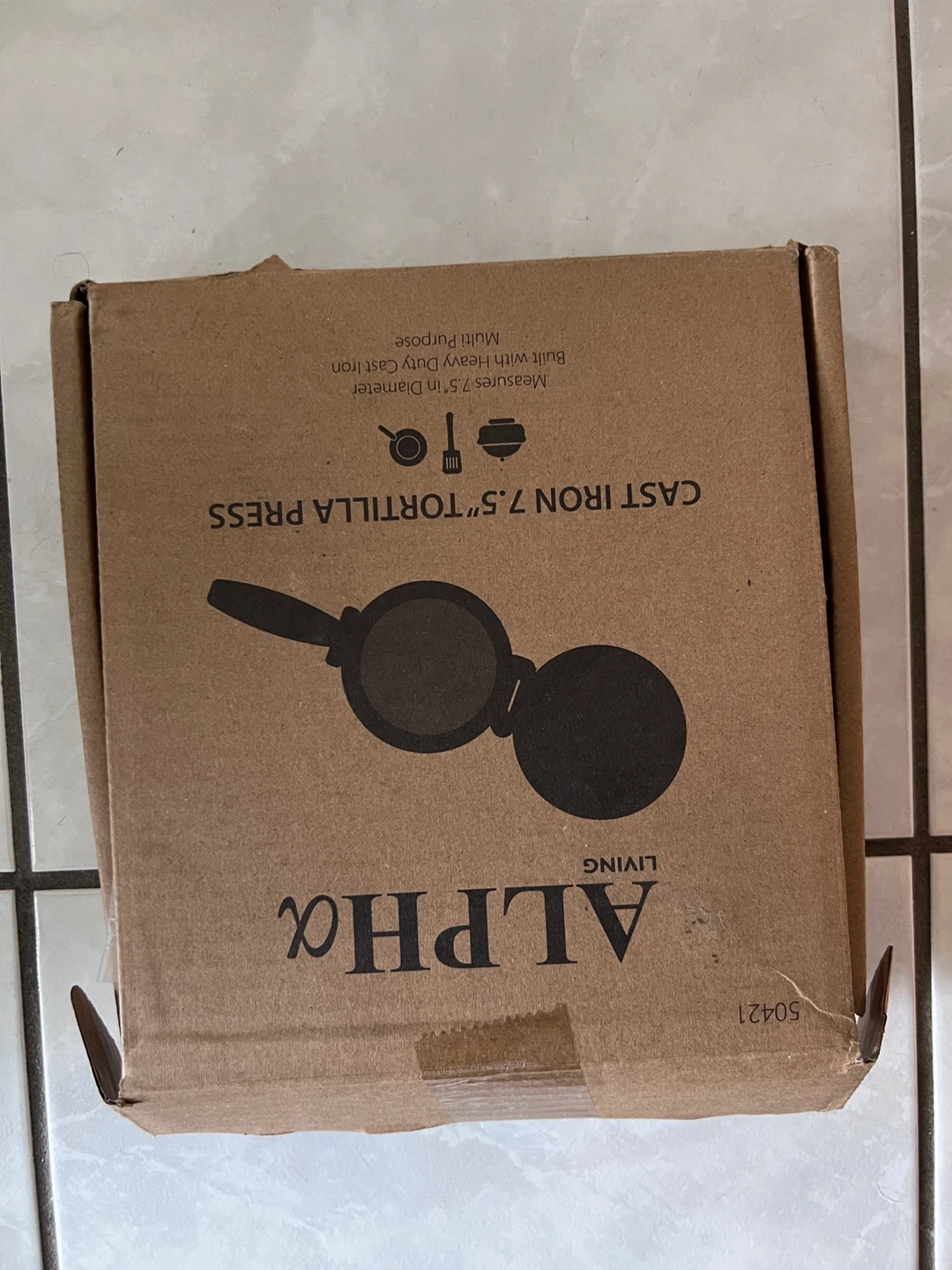 Alpha Living Cast Iron Tortilla Press - 7.5"