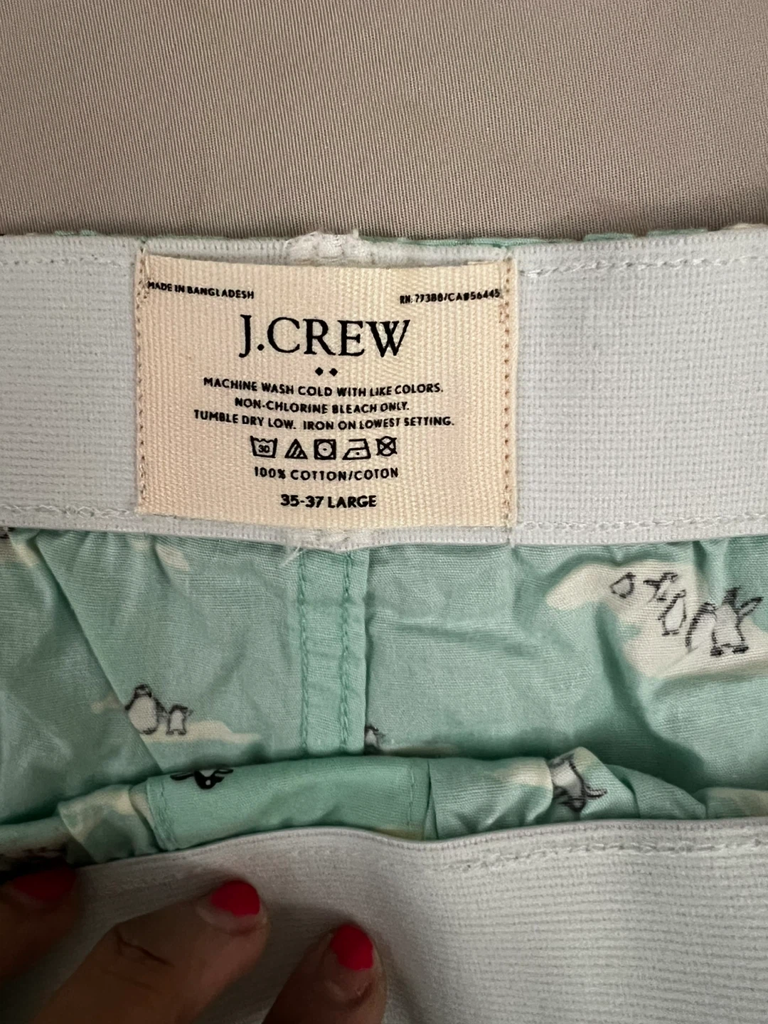 J Crew Penguins On An Ice Patch Design Mens Shorts - photo 2