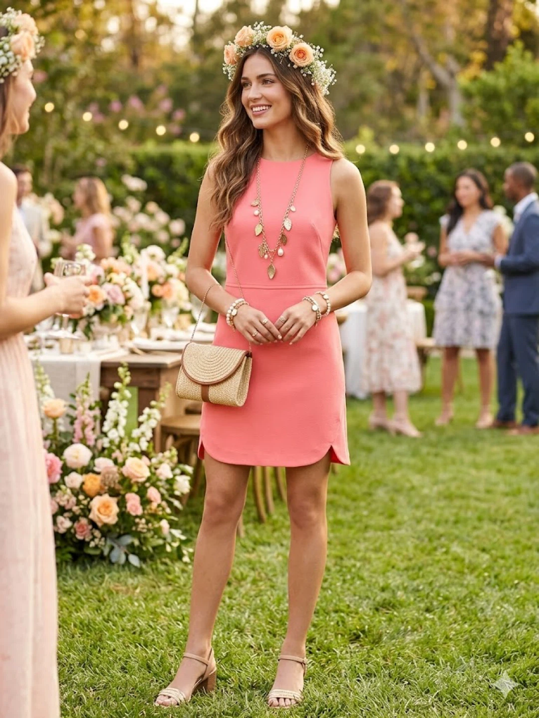 Ann Taylor  Coral Sleeveless Dress