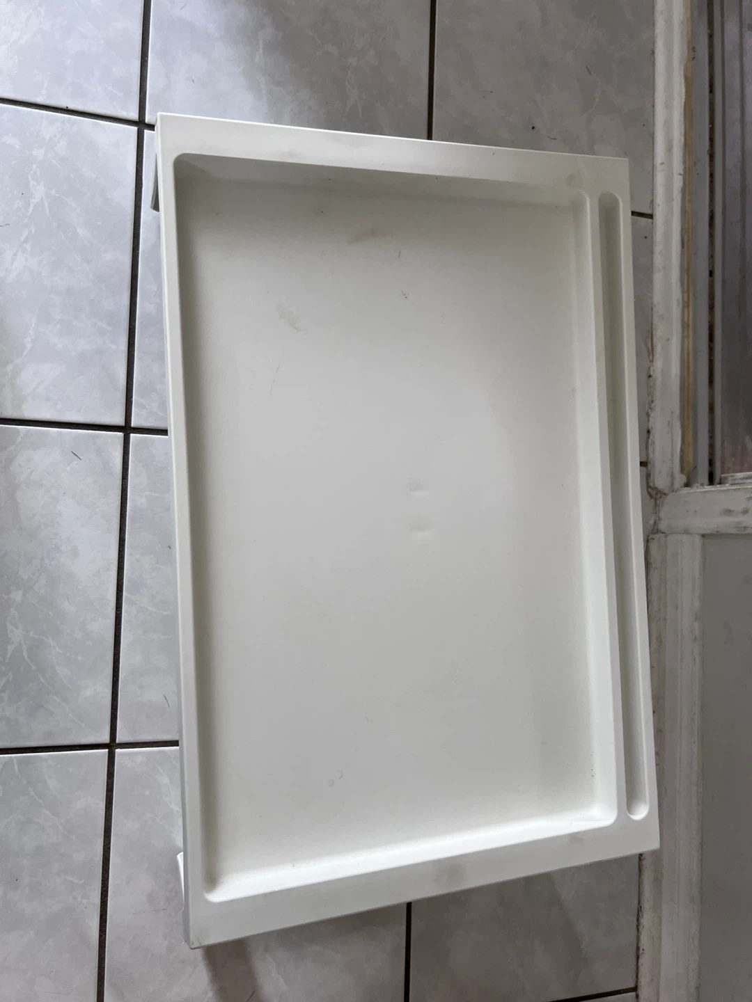White Serving Tray Table