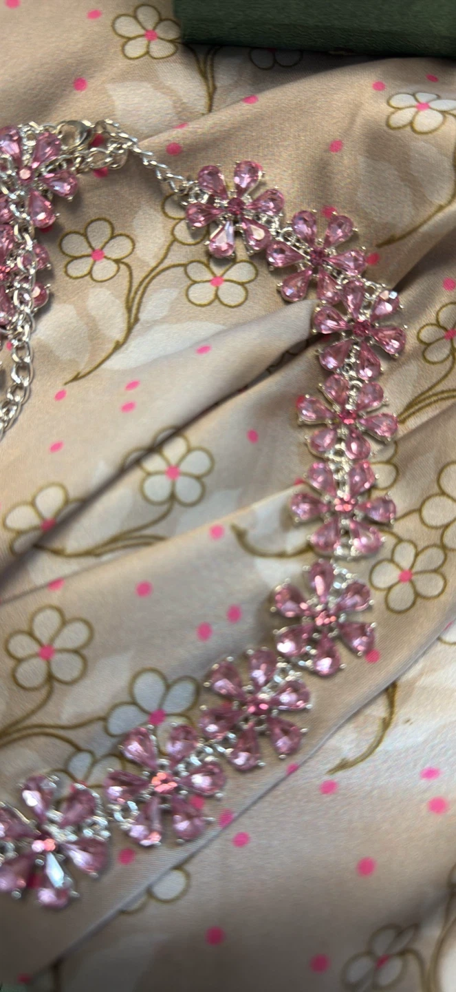 Pink Flower Choker Necklace - photo 5