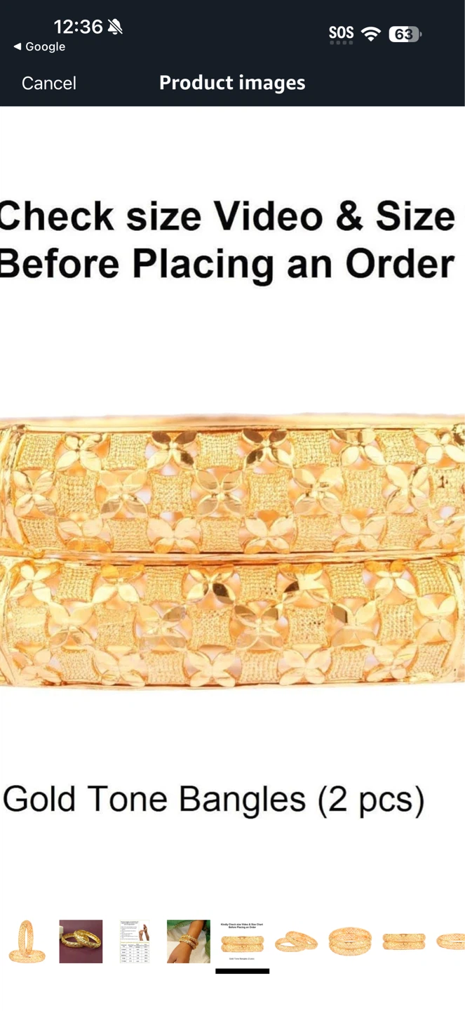 Gold Tone Bangles (2 pcs) - photo 2