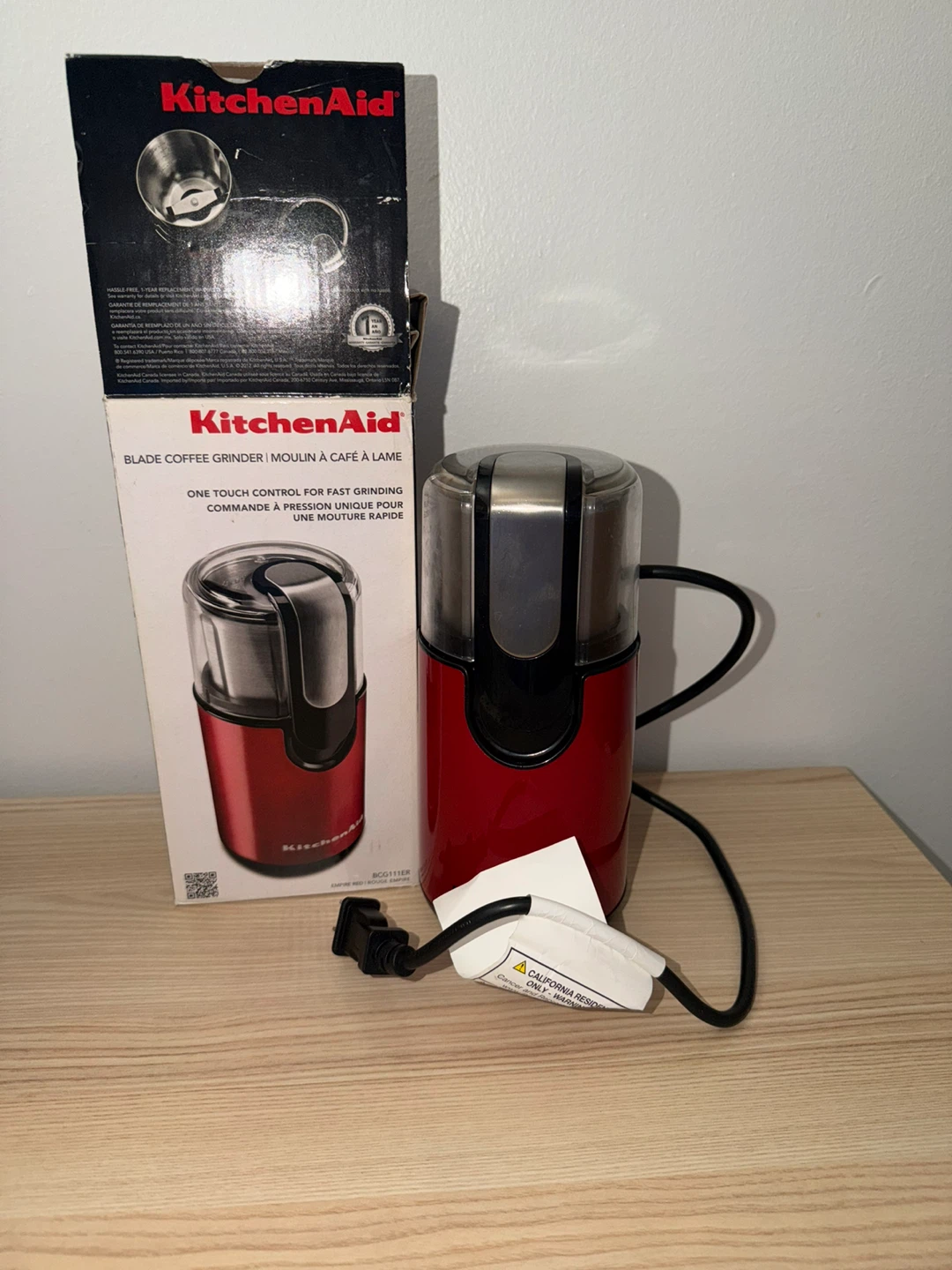 KitchenAid Empire Red Blade Coffee Grinder