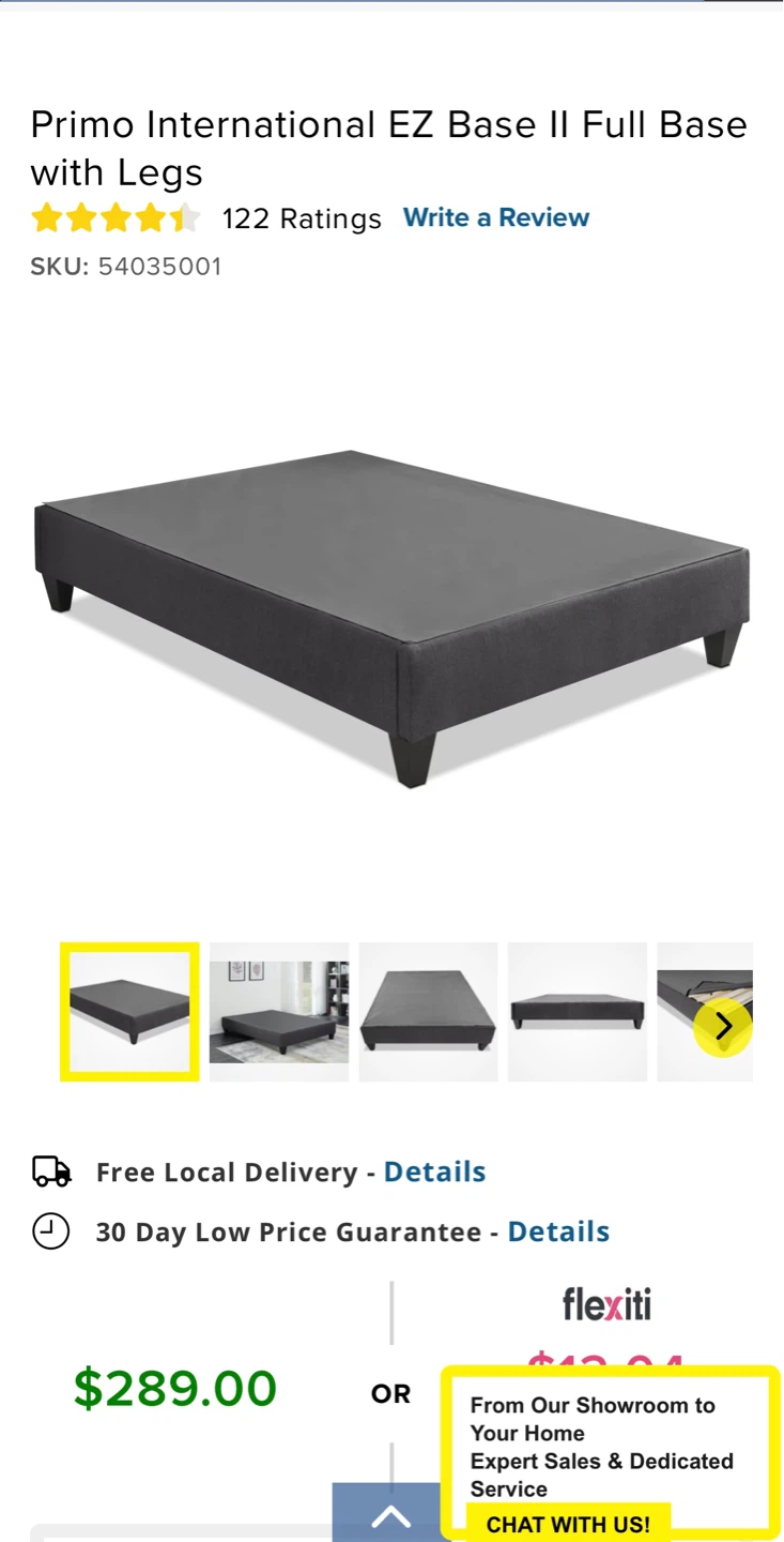 Full Bed Frame with Dark Grey Headboard - photo 2