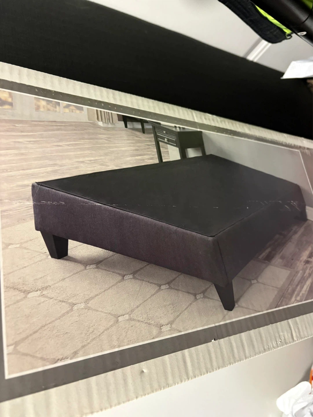 Full Bed Frame with Dark Grey Headboard - photo 5
