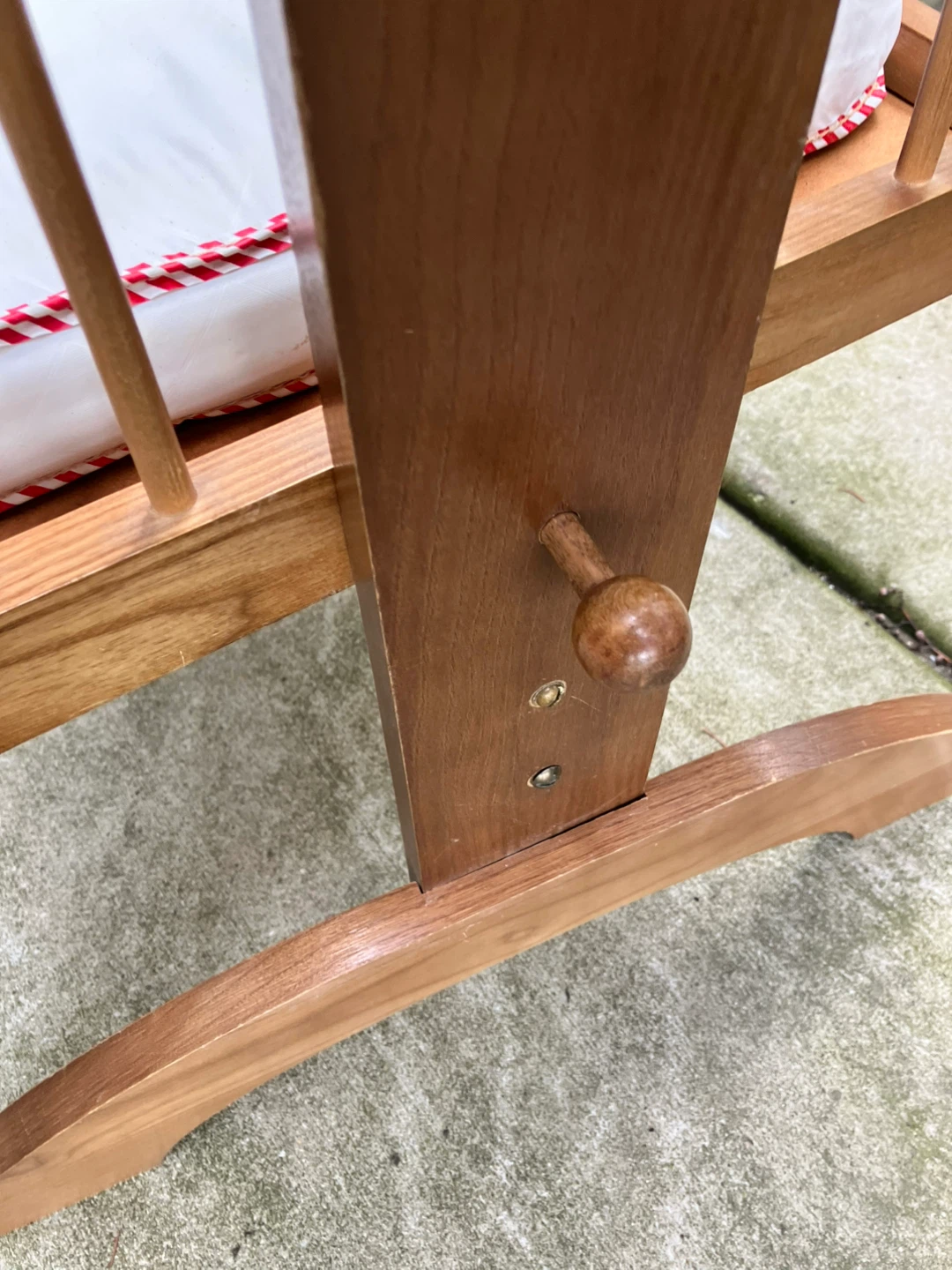 Antique Wooden Baby Cradle - photo 4