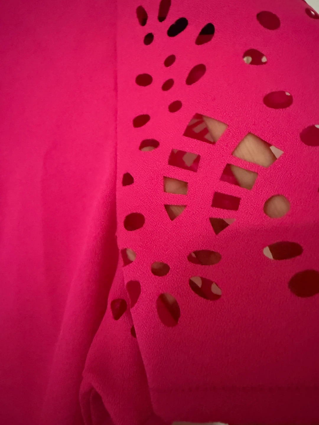 SHEIN Women's Pink Eyelet Sleeve Blouse - photo 3
