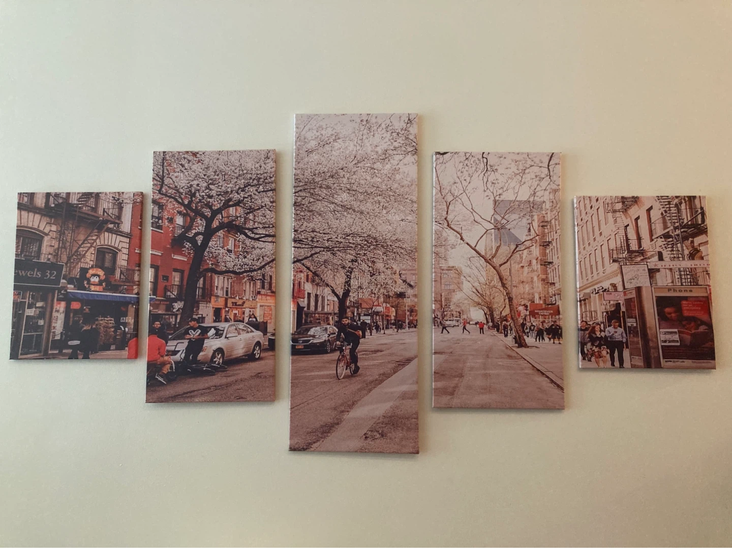 Canvas Wall Art - New York City Street Scene 5 piece