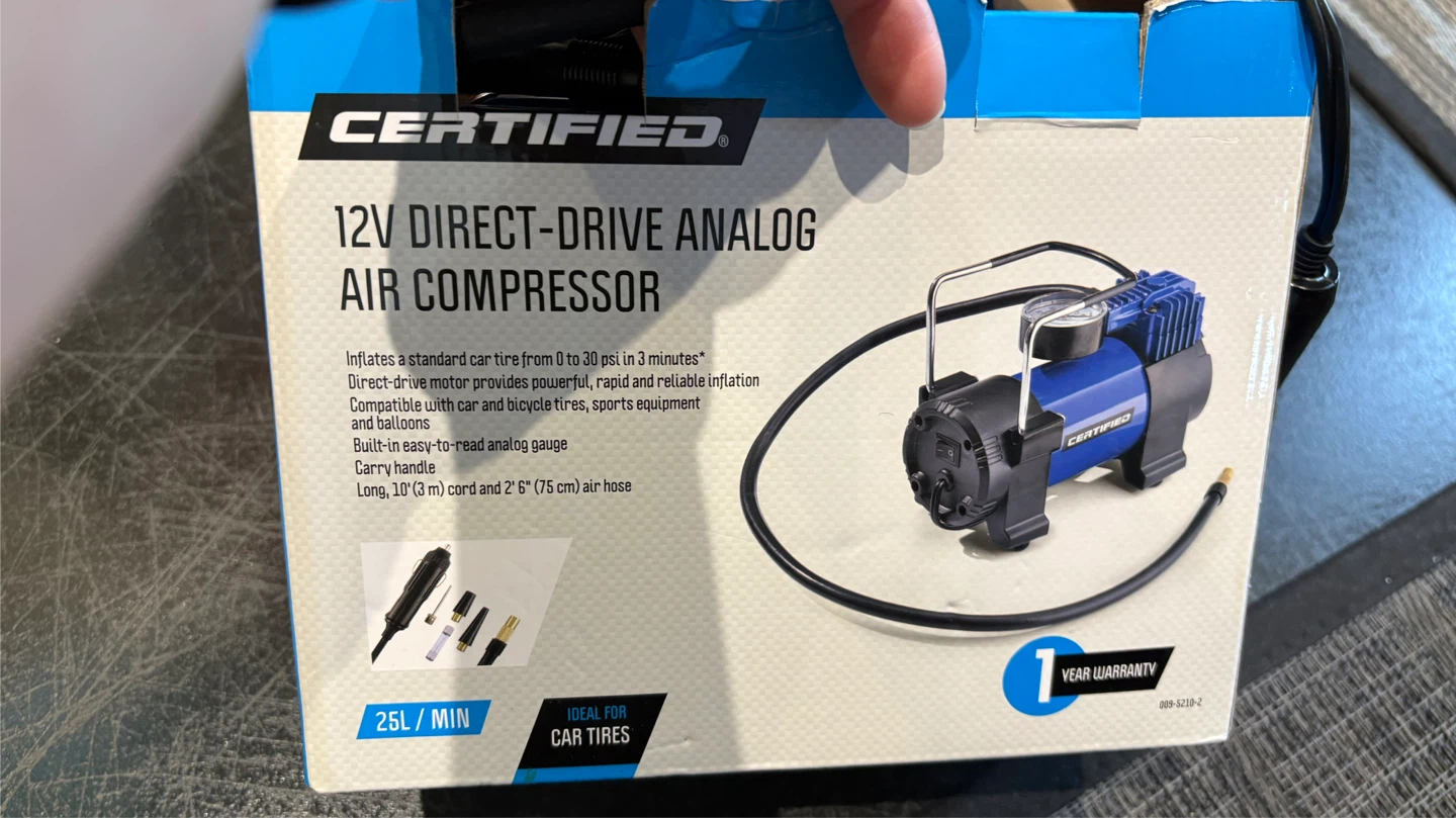 CERTIFIED 12V Direct-Drive Analog Air Compressor - photo 3