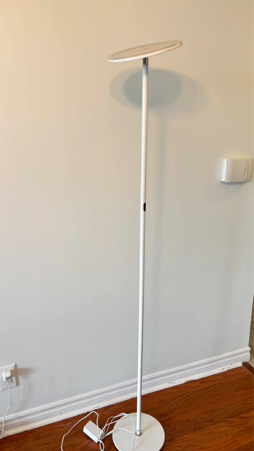Modern White Floor Lamp with 3 levels LED Light - photo 2