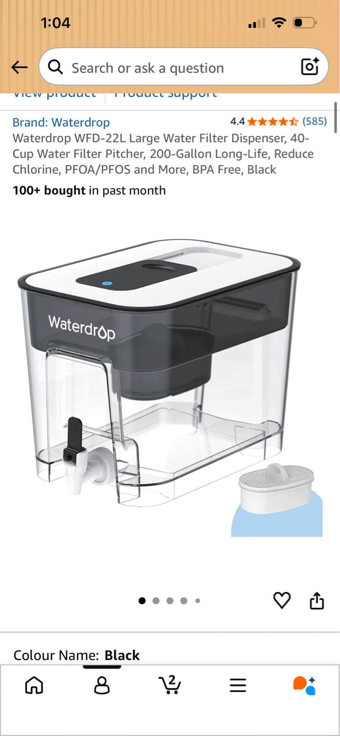 Waterdrop WFD-22L Water Filter Dispenser Pitcher - photo 2
