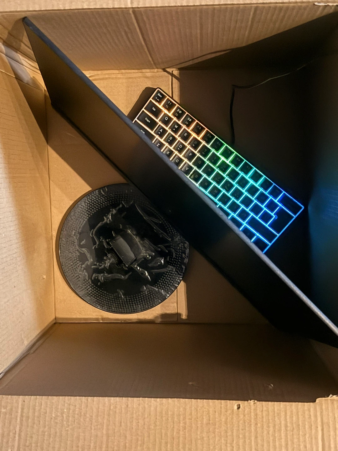 Acer 21.5” Monitor with Stand + RGB Keyboard.