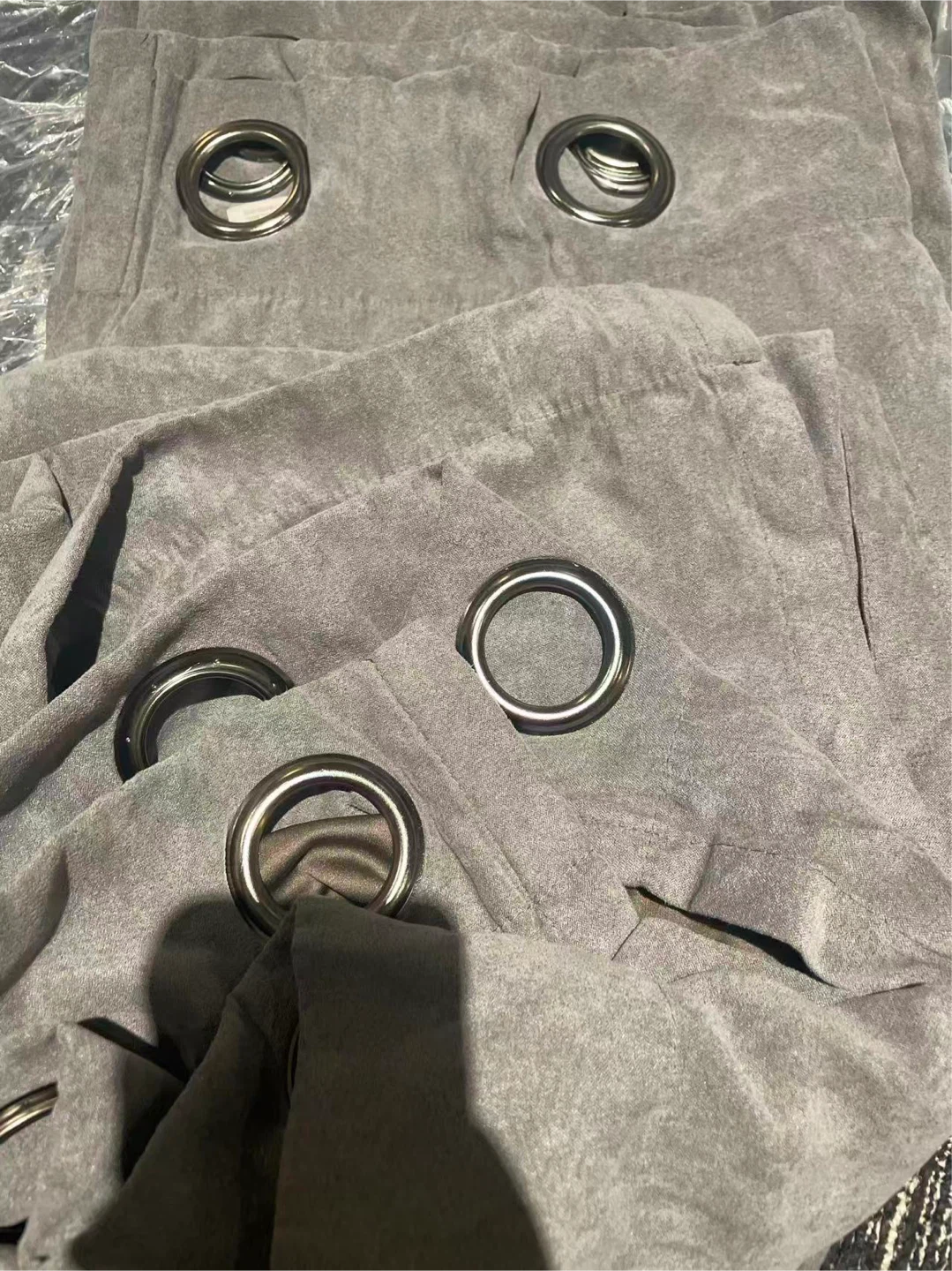 Grey Grommet Curtains