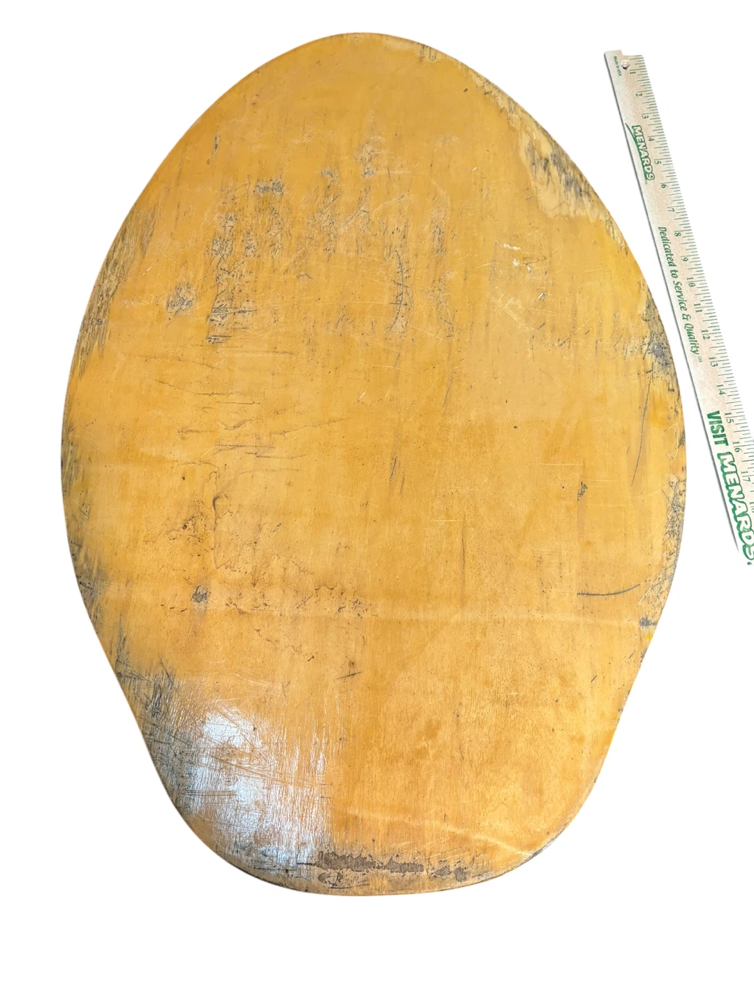 Vintage Wooden Surfboard / Balance Board with Tropical Design - photo 4