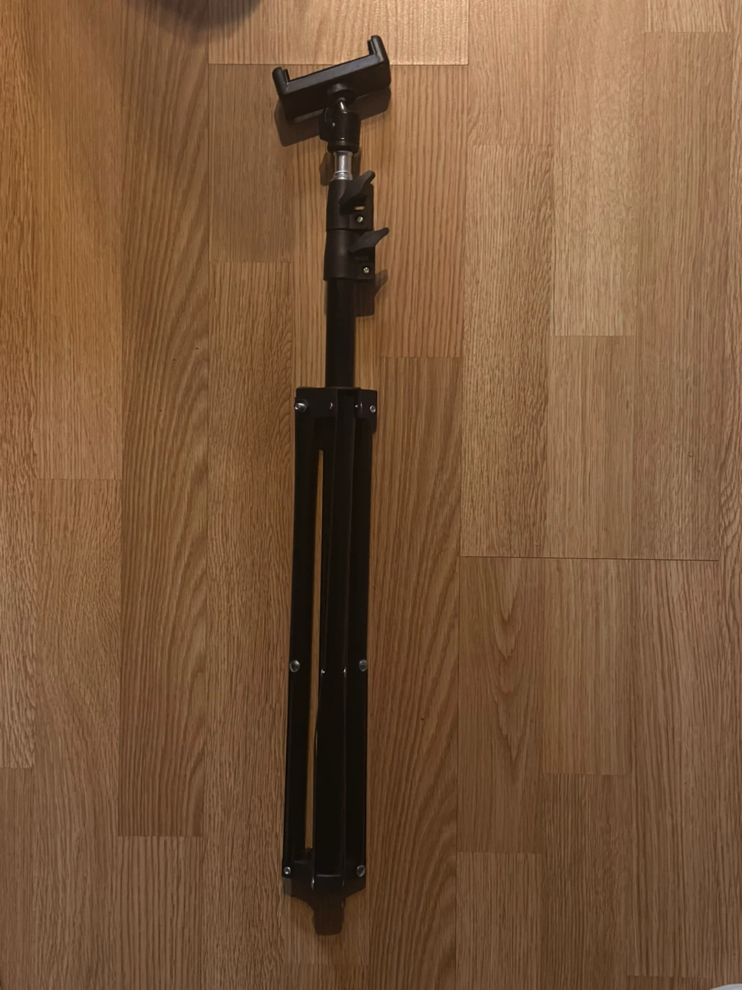 Universal Black Adjustable Tripod Stand with Phone Holder Clip